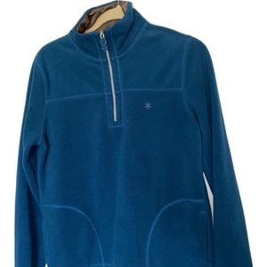 Women's OLD NAVY fleece 1/4 zipper sweatshirt dark teal blue size medium Used